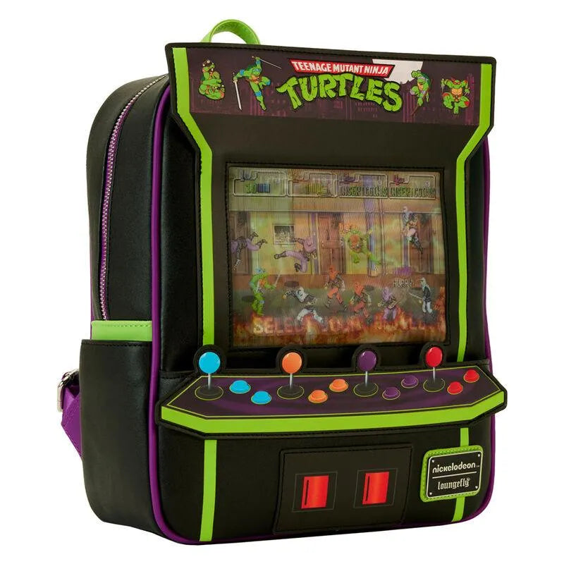Teenage Mutant Ninja Turtles 40th Vintage Arcade Lenticular Glow Mini Backpack - Ginga Toys