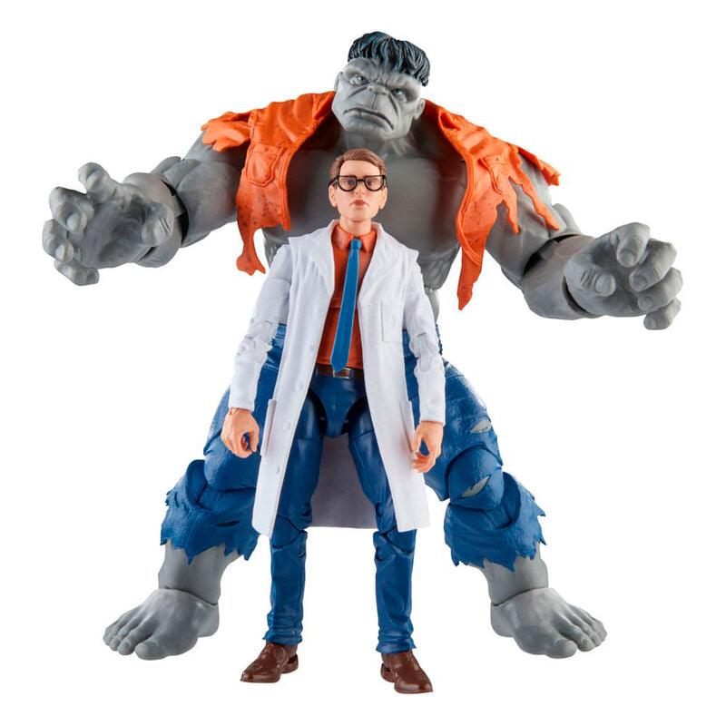 The Avengers 60th Marvel Legends Gray Hulk and Dr. Bruce Banner Two-Pack Figures - Hasbro - Ginga Toys