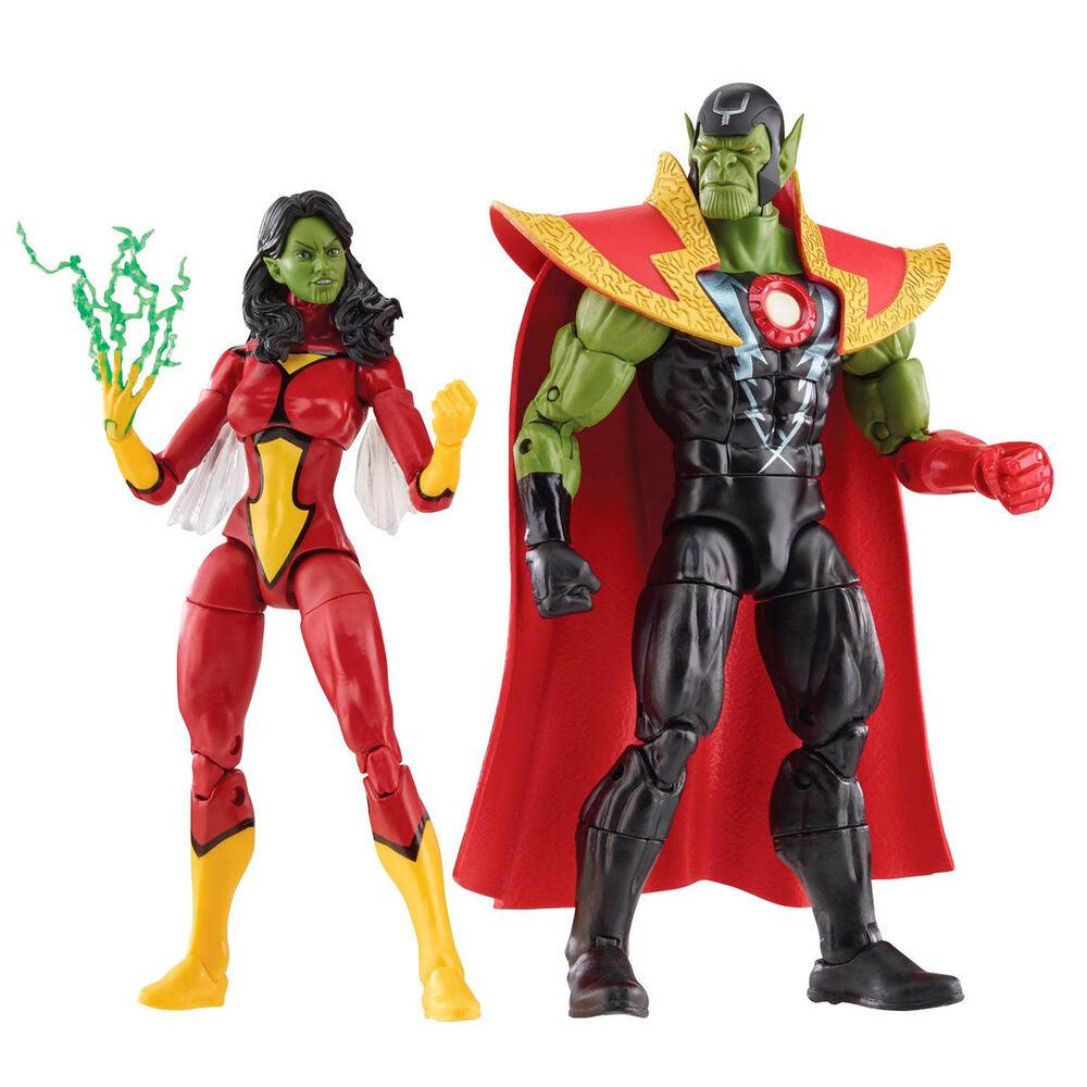 The Avengers 60th Marvel Legends Skrull Queen and Super Skrull Two-Pack Figures - Hasbro - Ginga Toys