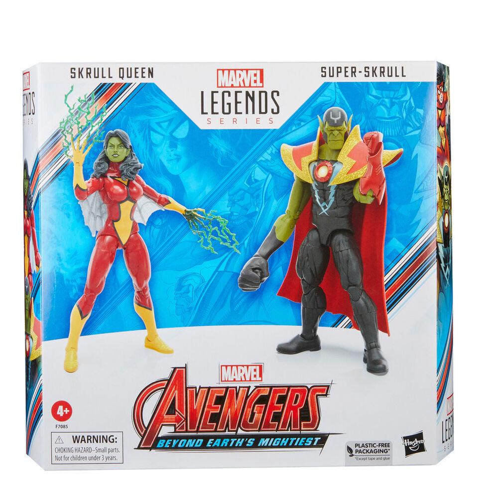 The Avengers 60th Marvel Legends Skrull Queen and Super Skrull Two-Pack Figures - Hasbro - Ginga Toys