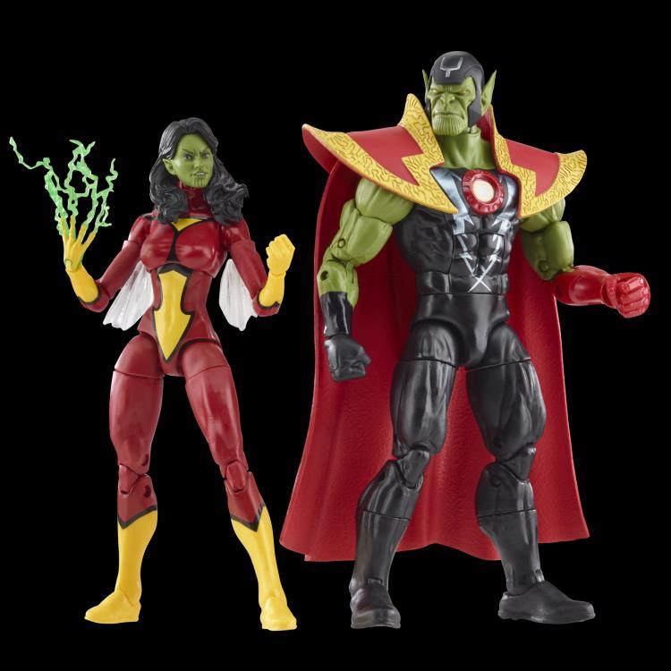 The Avengers 60th Marvel Legends Skrull Queen and Super Skrull Two-Pack Figures - Hasbro - Ginga Toys