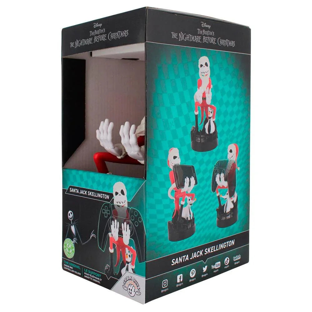The Nightmare Before Christmas: Jack Skellington In Santa Suit Cable Guys Original Controller and Phone Holder - Exquisite Gaming - Ginga Toys