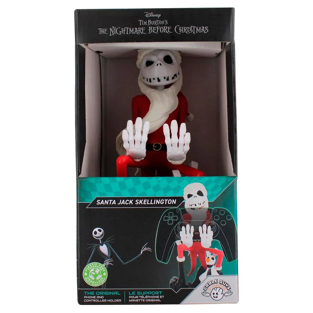 The Nightmare Before Christmas: Jack Skellington In Santa Suit Cable Guys Original Controller and Phone Holder - Exquisite Gaming - Ginga Toys