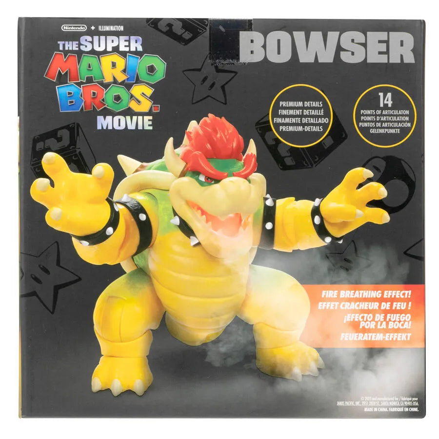 The Super Mario Bros. Movie 7" Fire Breathing Bowser Figure - Ginga Toys