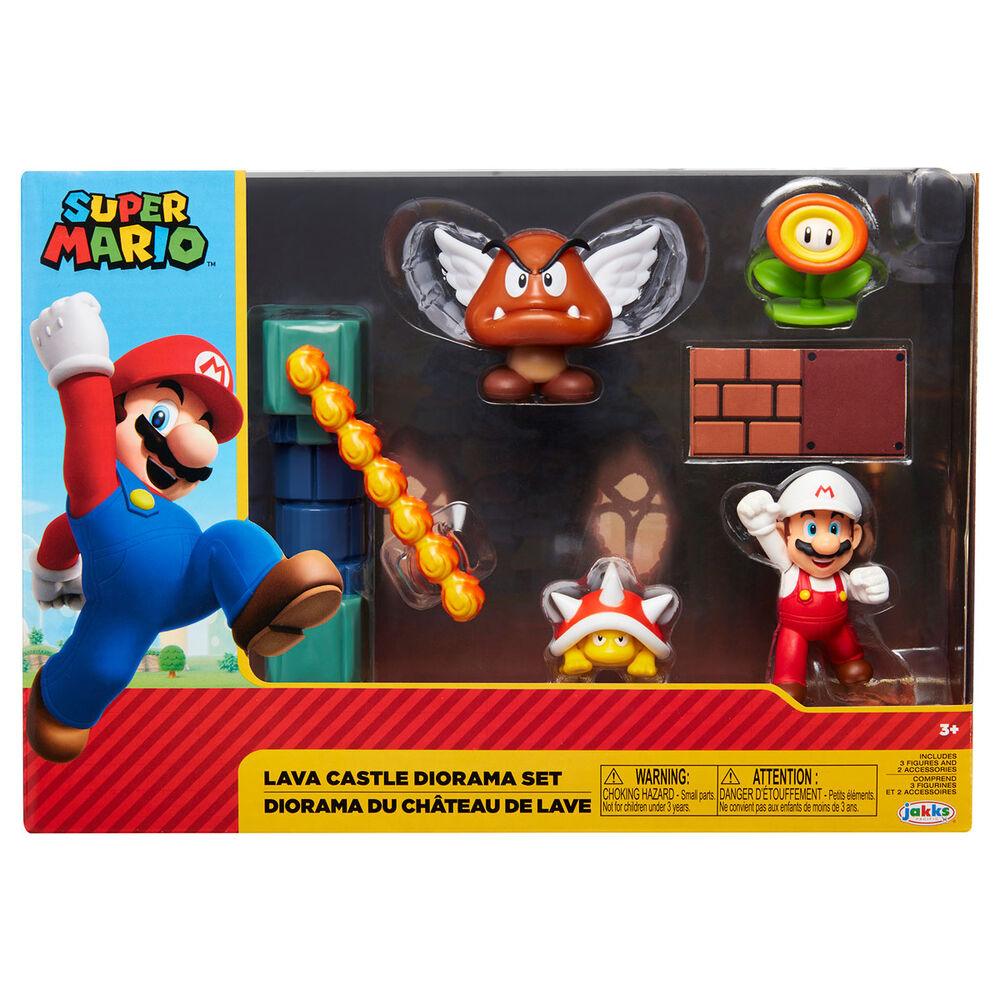 World of Nintendo 2.5" Super Mario Lava Castle Diorama Set - Jakks Pacific - Ginga Toys