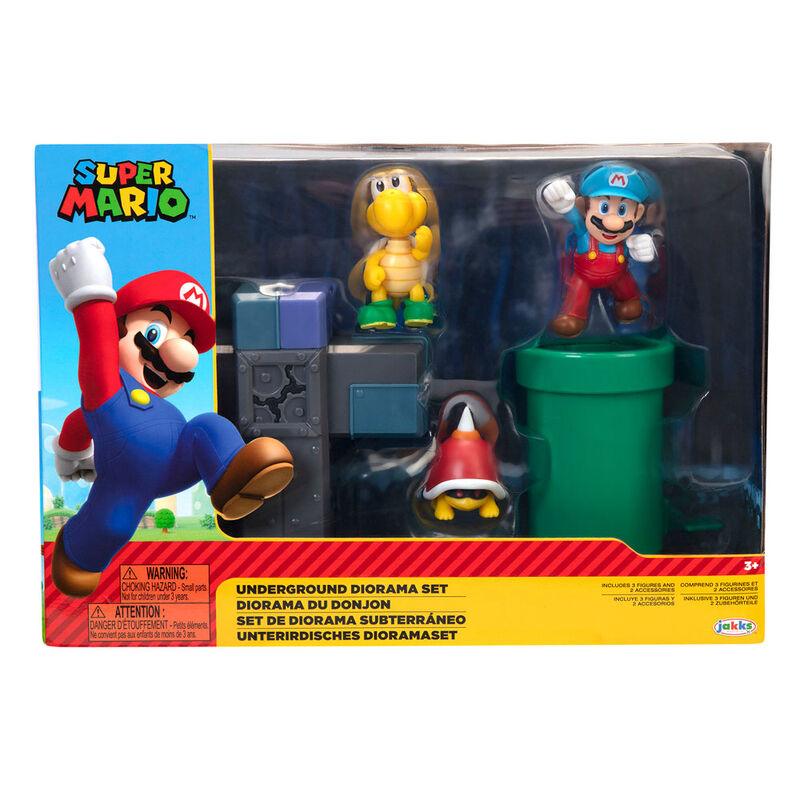 World of Nintendo 2.5" Super Mario Underground diorama set Figure - Jakks Pacific - Ginga Toys