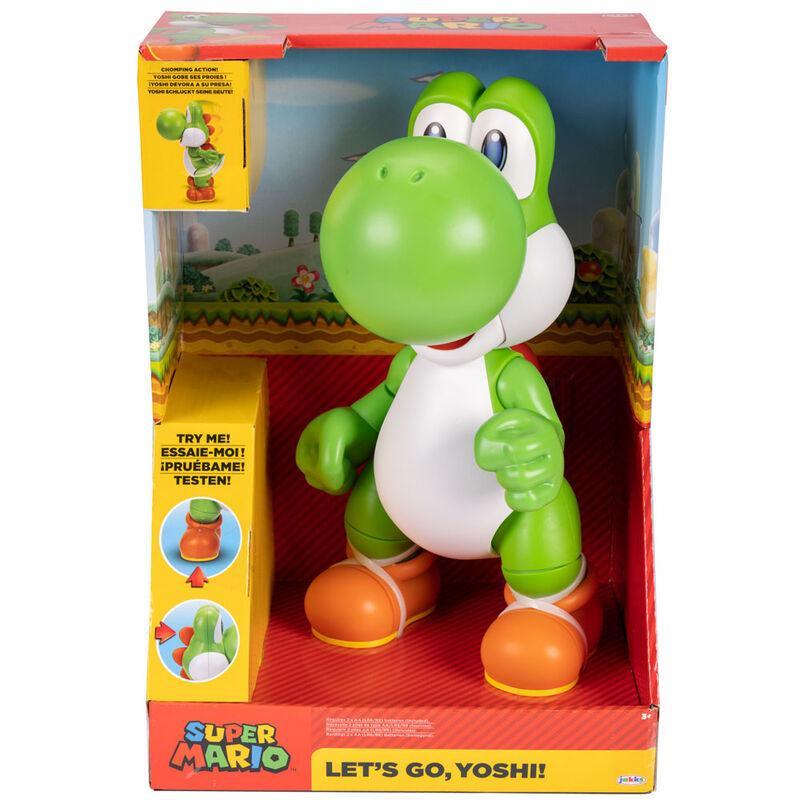 World of Nintendo Let's Go, Yoshi! 12" Interactive Figure - Jakks Pacific - Ginga Toys