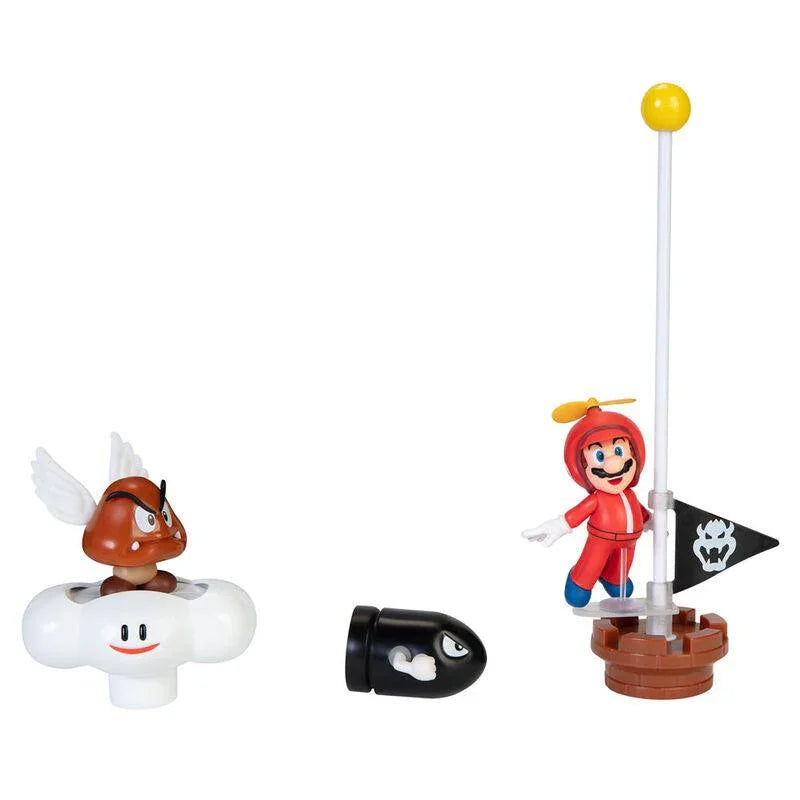 World of Nintendo Super Mario 2.50" Cloud Diorama Set Toy - Jakks Pacific - Ginga Toys
