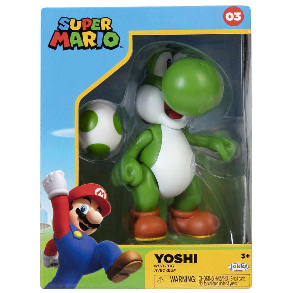 World of Nintendo Super Mario Bros 4" Yoshi with Egg Figure - Jakks Pacific - Ginga Toys